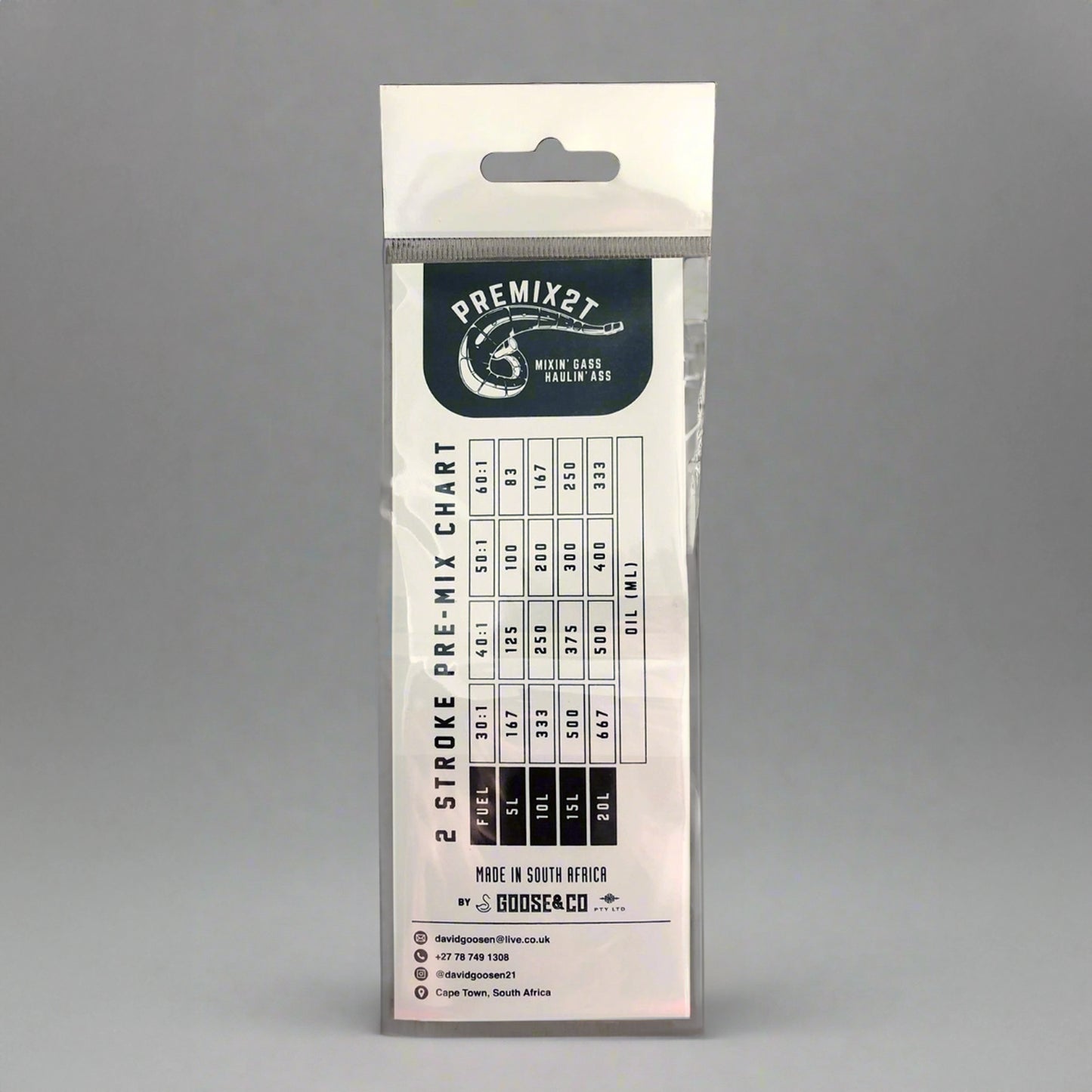 Premix2T Ratio Reminder Device